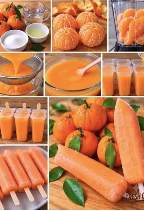 Homemade Orange Popsicles