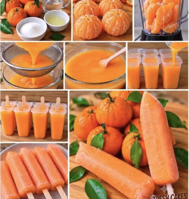 Homemade Orange Popsicles