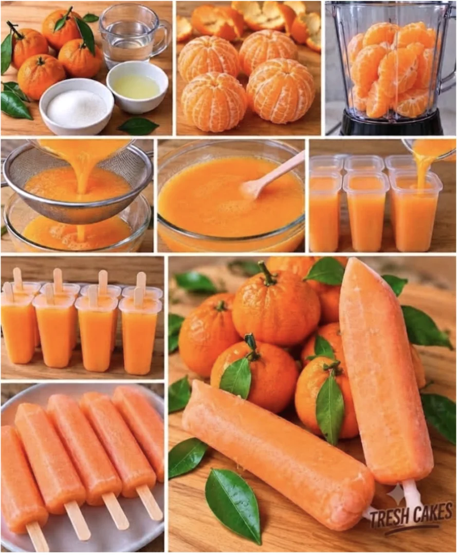 Homemade Orange Popsicles