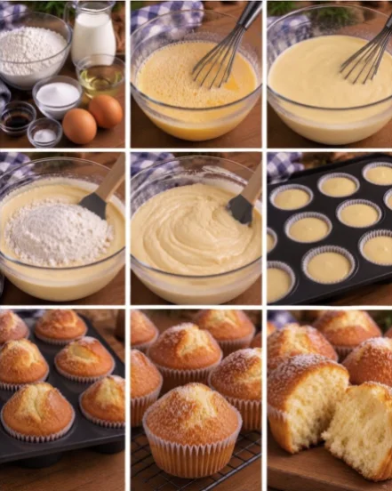 homemade vanilla Magdalenas