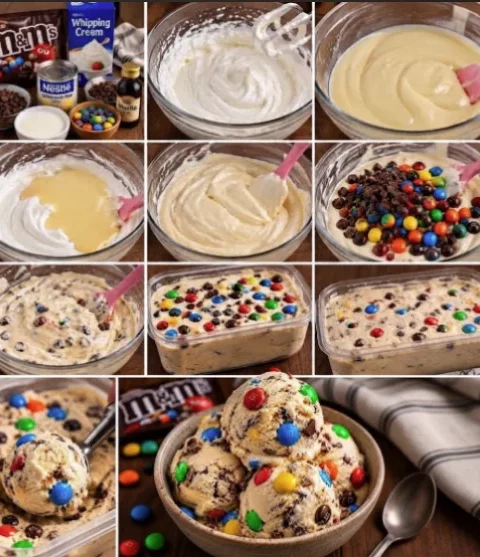 M&M Chocolate Chip Ice Cream