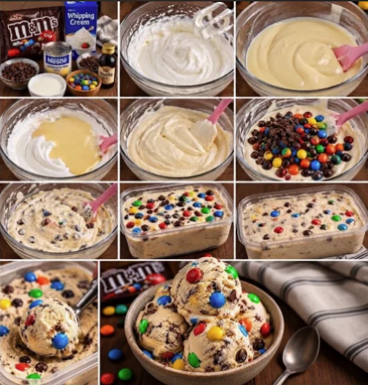 M&M Chocolate Chip Ice Cream