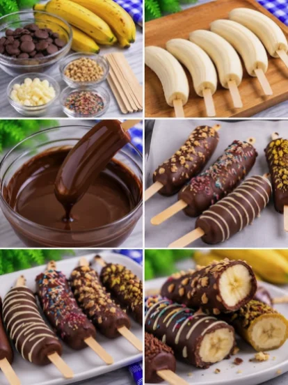 Chocolate-Dipped Banana Pops