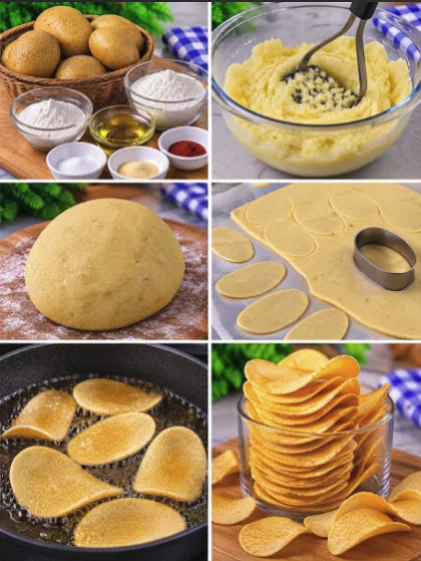 Homemade Pringles-Style Potato Crisps