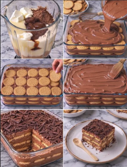 No-Bake Chocolate Biscuit Cake