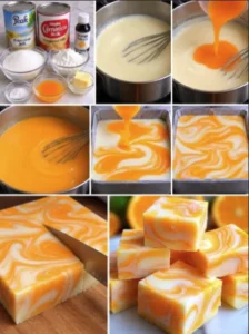 Orange Swirl Milk Fudge