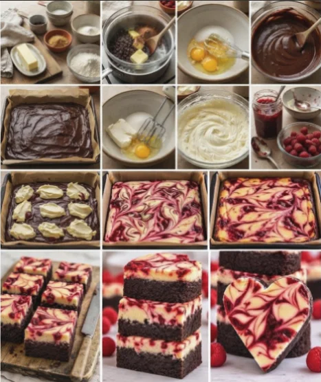 Raspberry Cheesecake Brownies